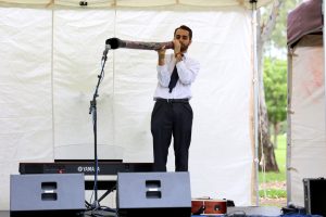 Scott Rathman performing at Veale Gardens