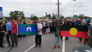 Preparing to set off on the Walk of Awareness